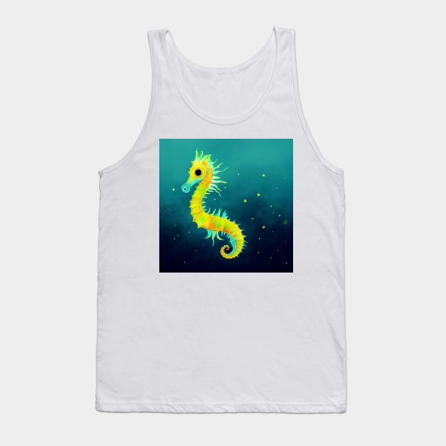 Yellow Seahorse Tank Top by fistikci
